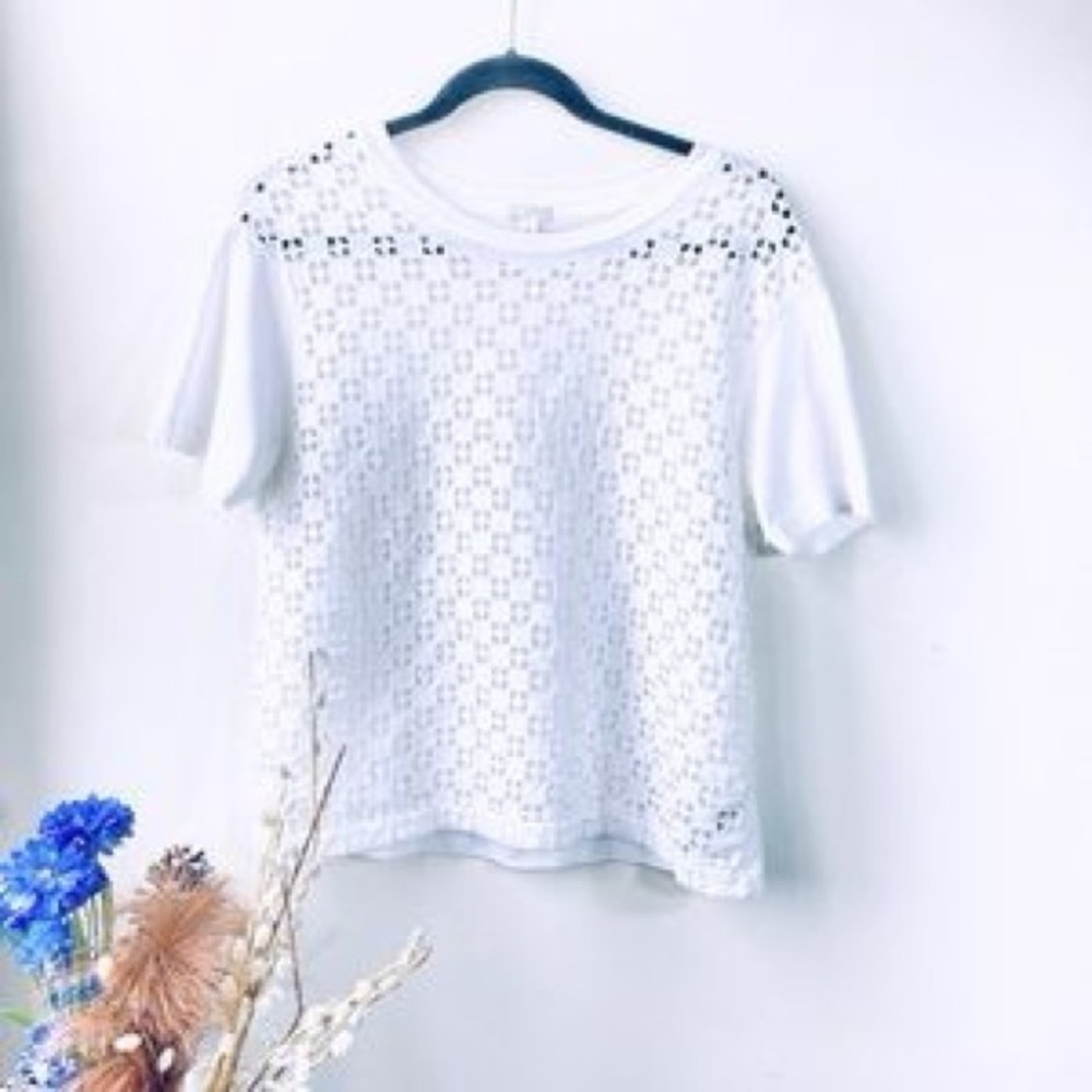 GAP | Eyelet White Short Sleeve Tee